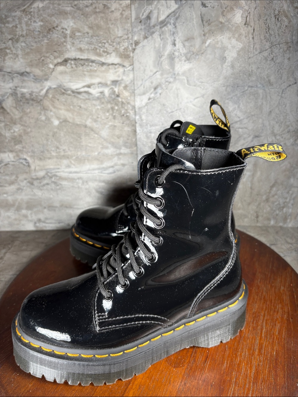 Dr. Martens Jadon Women’s Size 6 Smooth Black Leather Platform Boots